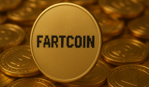 Fartcoin text on coin