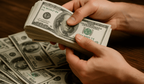 Hands Holding Dollar Bills