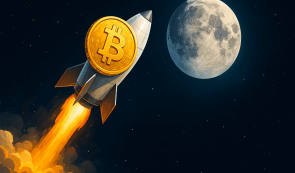 Bitoin Rocket Flyting to the Moon