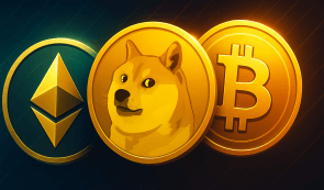 Crypto tokens - Ethereum (ETH), Bitcoin (BTC), Dogecoin (DOGE)