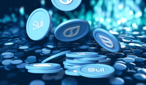 A lot of sui token with blue collor