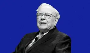 Warren Buffet - Blue Background