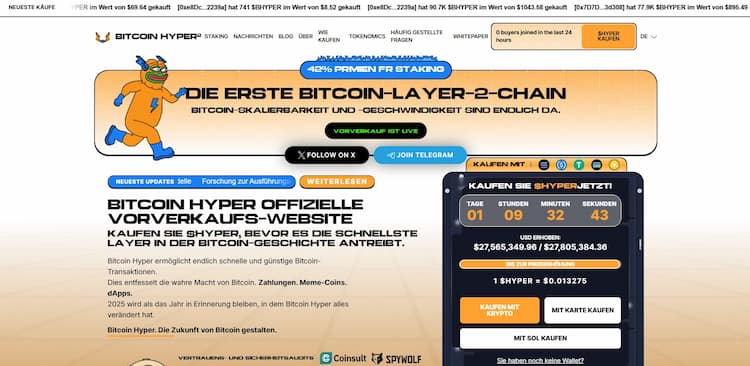 Bitcoin Hyper als Layer-2 Profiteur kryptowährung mit Potenzial