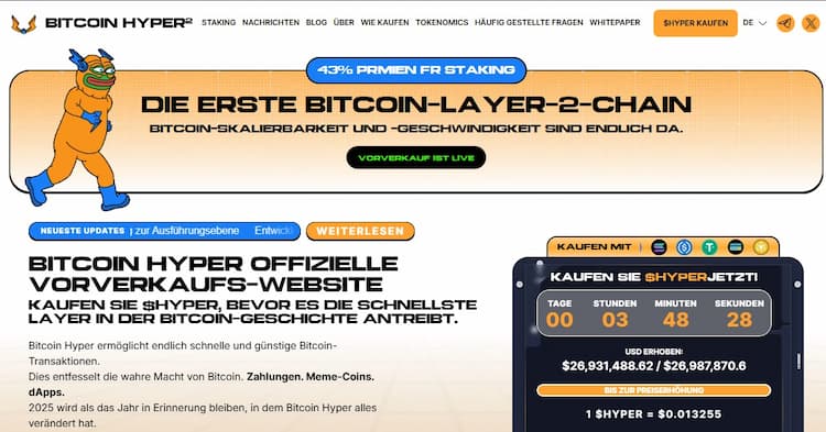 Bitcoin Hyper als wachsendes Layer 2 Projekt mit niedriger Marktkapitalisierung
