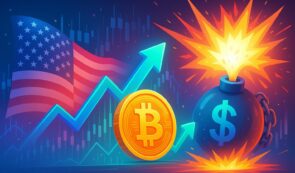 Explosion de la dette américaine : catalyseur haussier pour Bitcoin ? Graphique dette/taux/BTC.