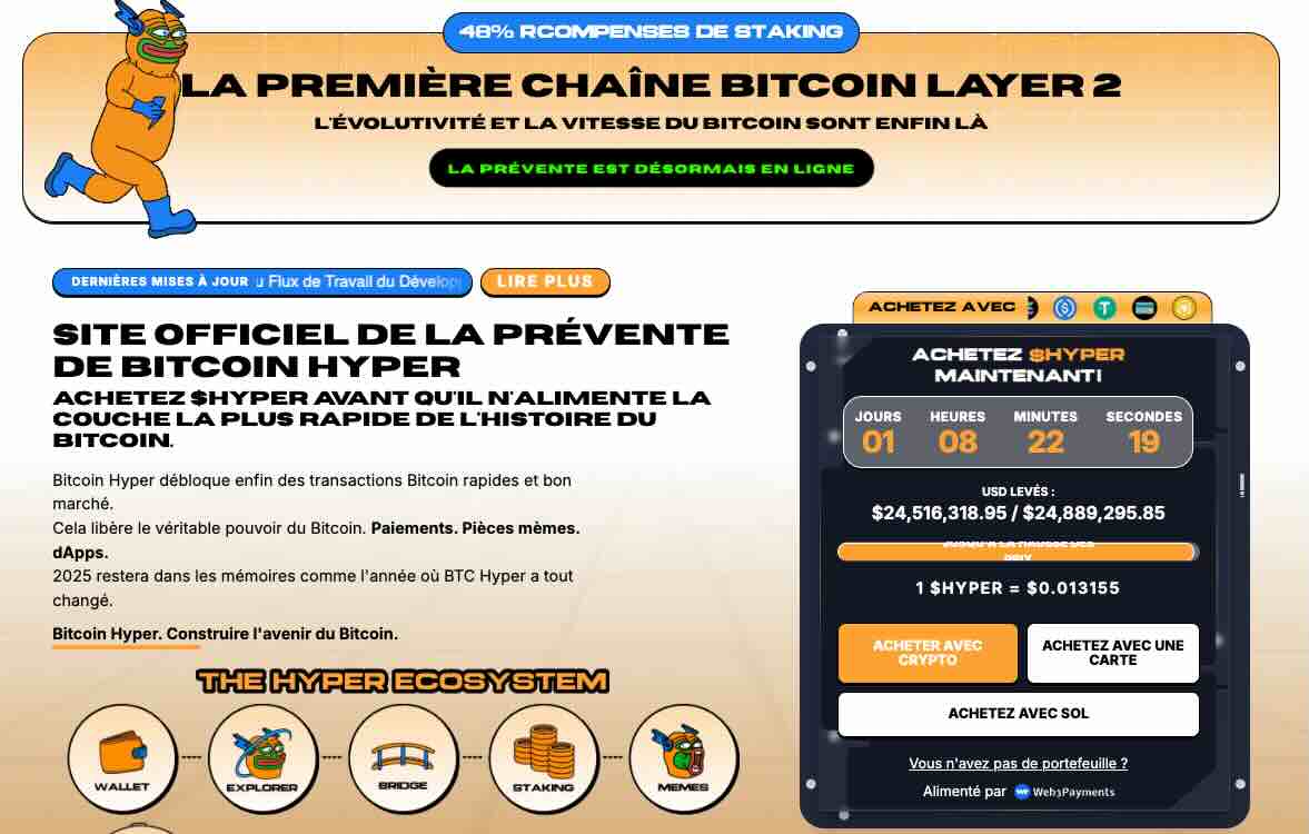 Acheter Bitcoin Hyper en prévente