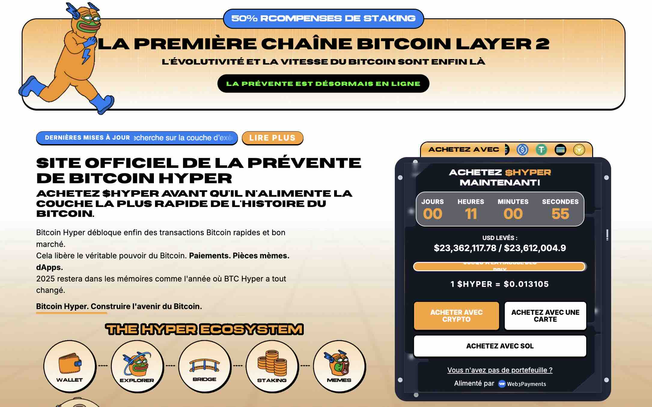 Acheter Bitcoin Hyper en prévente