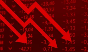 Crypto/Stock Market Crash - Red Arrows Pointing Down