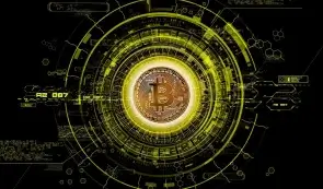 Bitcoin with yellow circle