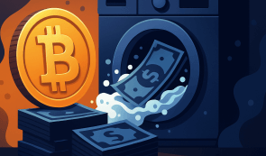 Crypto Laundering - Washing Maching with us dollars and Bitcoin