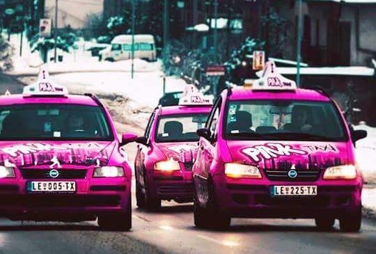 pink taxi