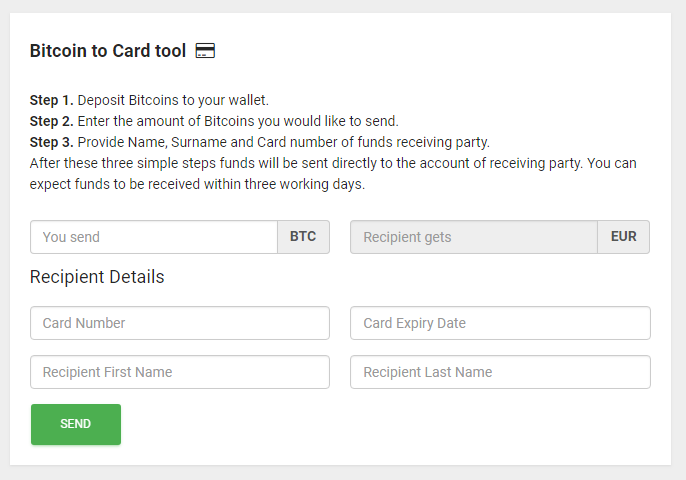 bitcoin to card sender