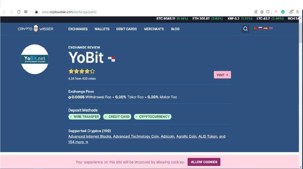 Recenzii pentru Trading Analyzer YoBit.net