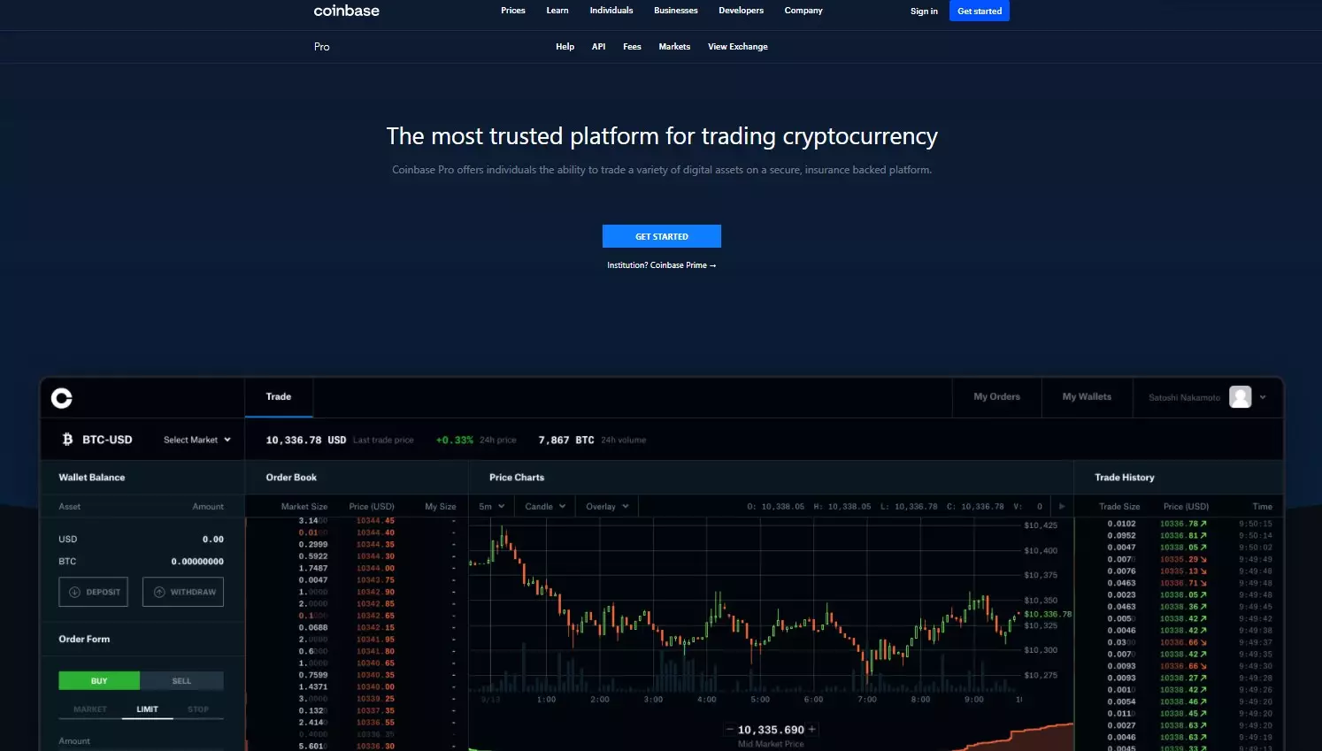 pro coinbase com trade