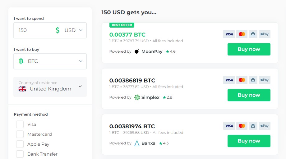 Buy Bitcoin with Changelly