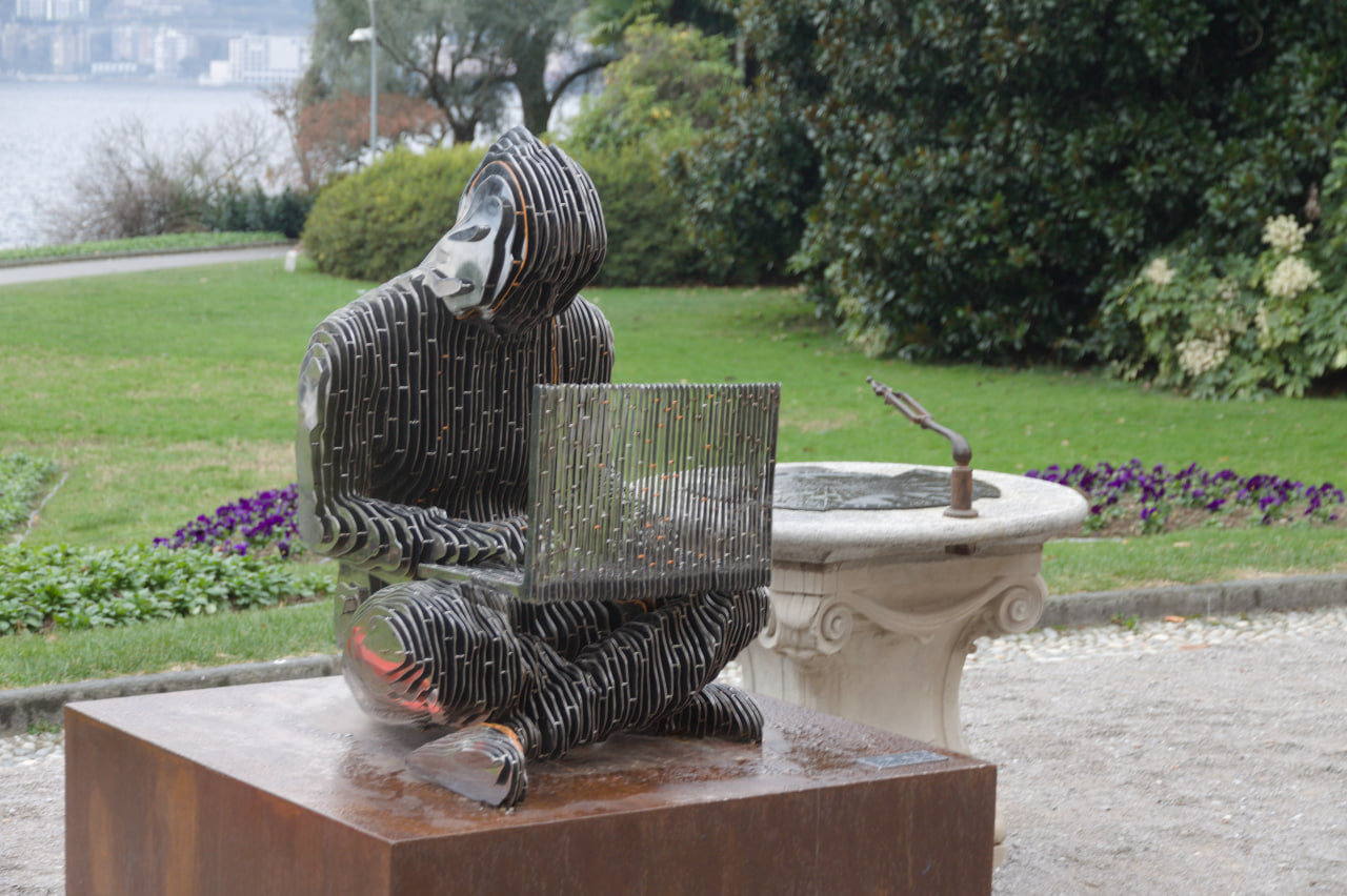 Bitcoin creator Satoshi Nakamoto's sculpture in Switzerland