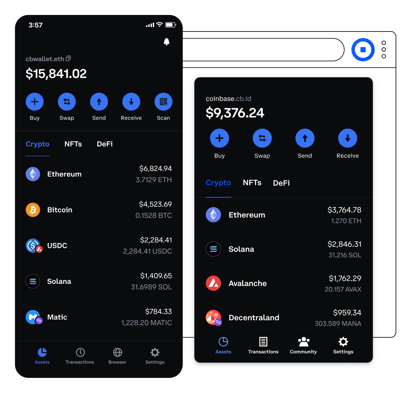 ກະເປົາເງິນອອນໄລນ໌ coinbase