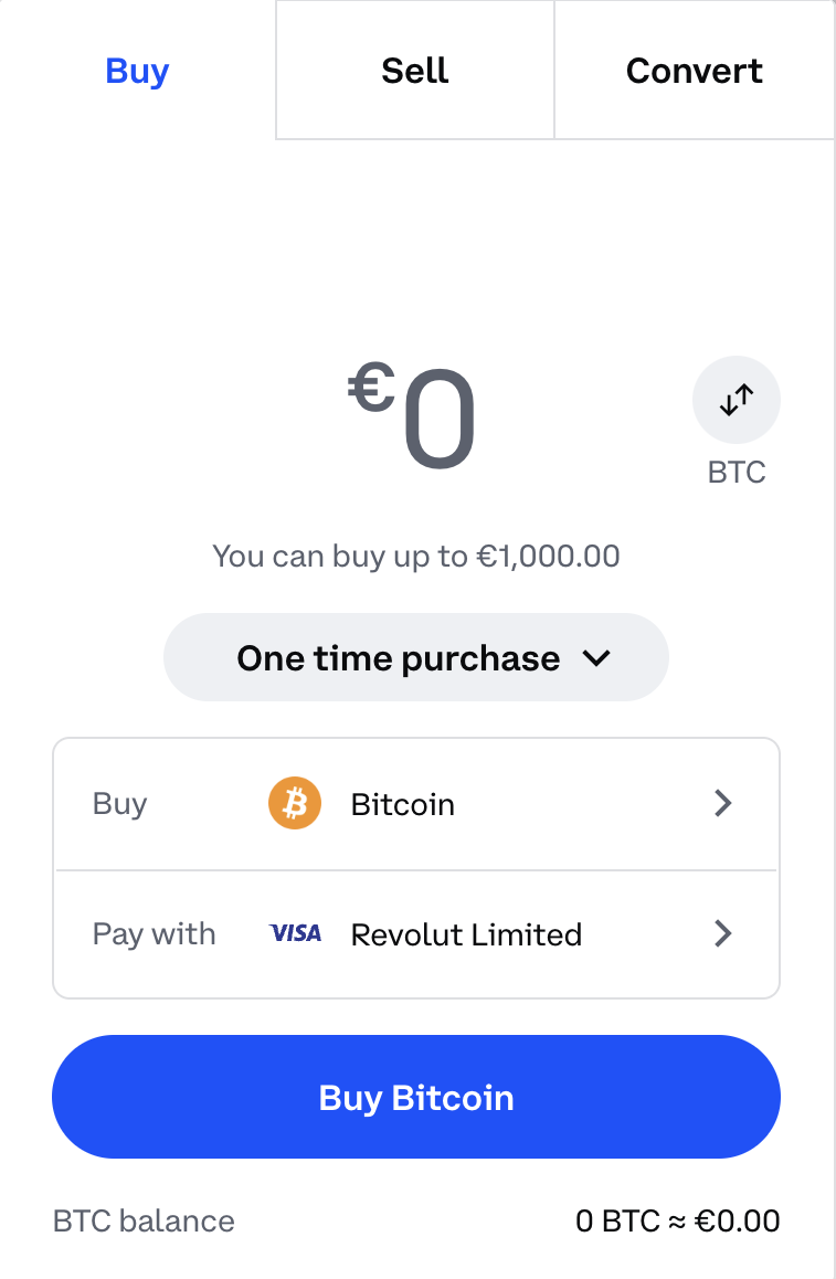 Buy/Sell Coinbase