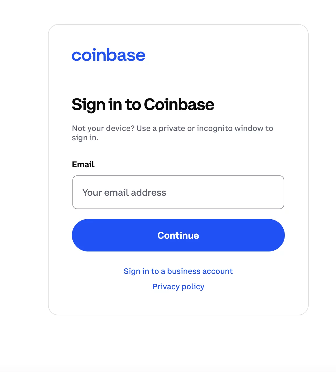 Coinbase Log In