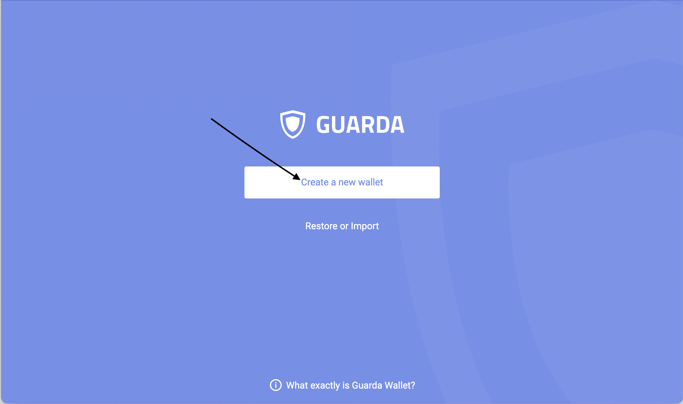 Guarda - Create a New Wallet