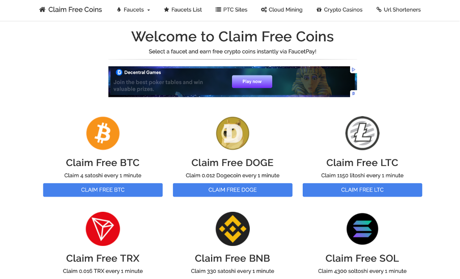 Claim Free Coins