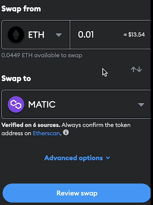 ETH TO MATIC 