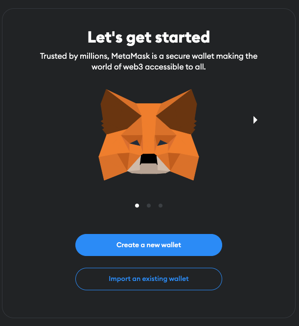 Create Your MetaMask Wallet or Import an Existing One 