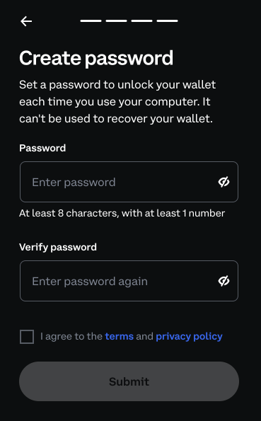  Create Your Wallet Password 