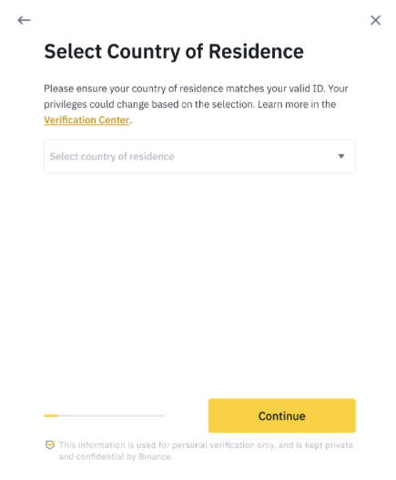 Step 3. Select your country of residence. 
