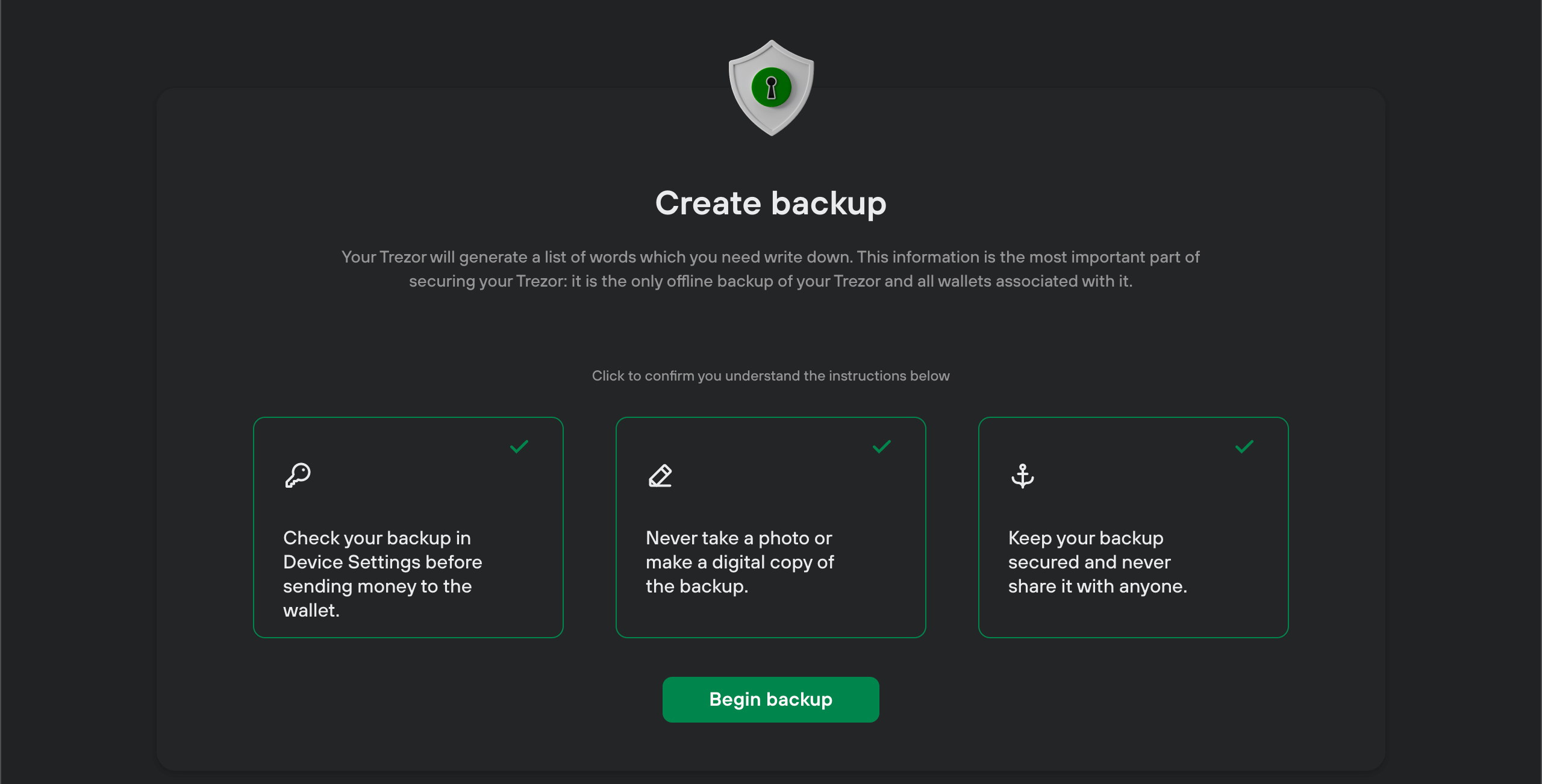 Create Backup