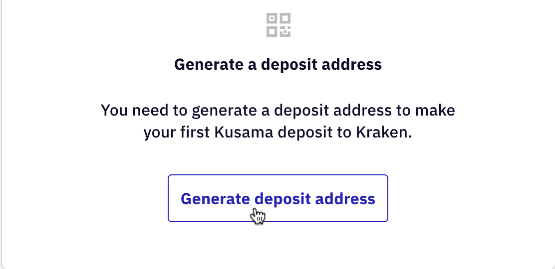 Kraken - Generate a new deposit address