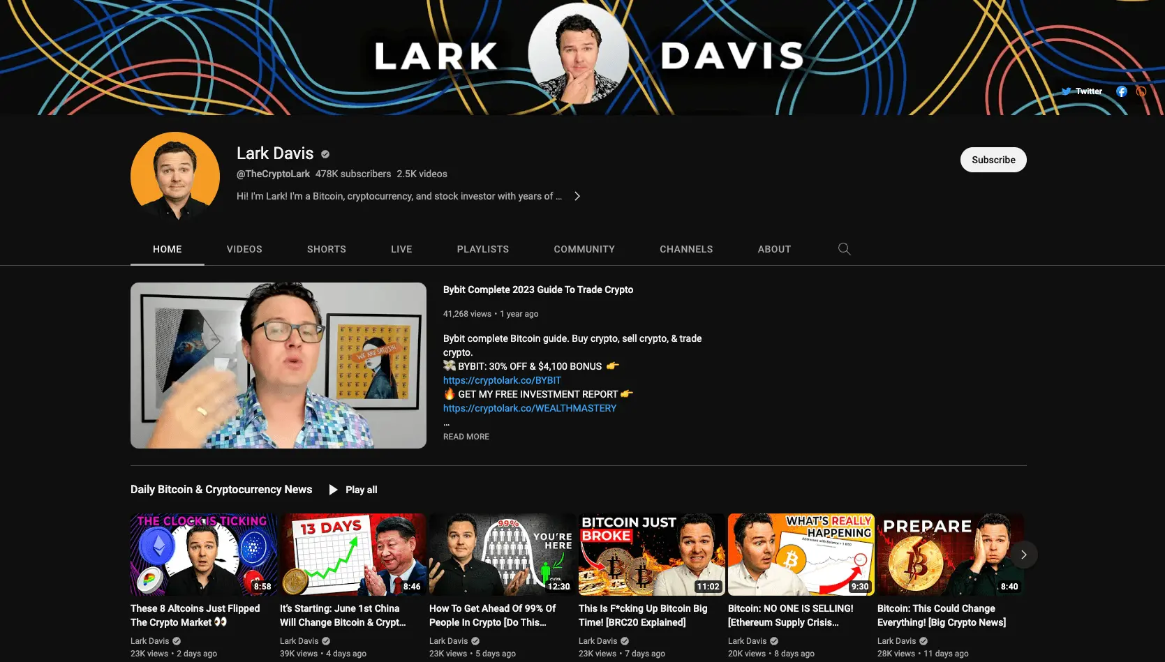 Lark Davis Youtube Channel