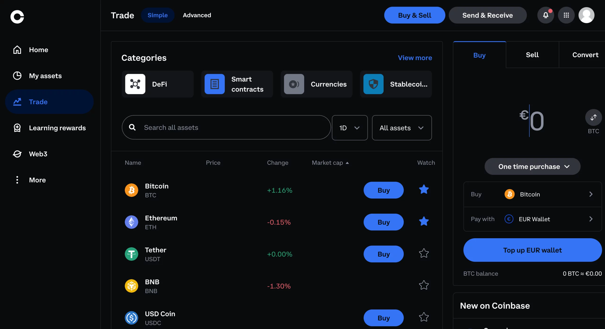 About Coinbase Simple Trade
