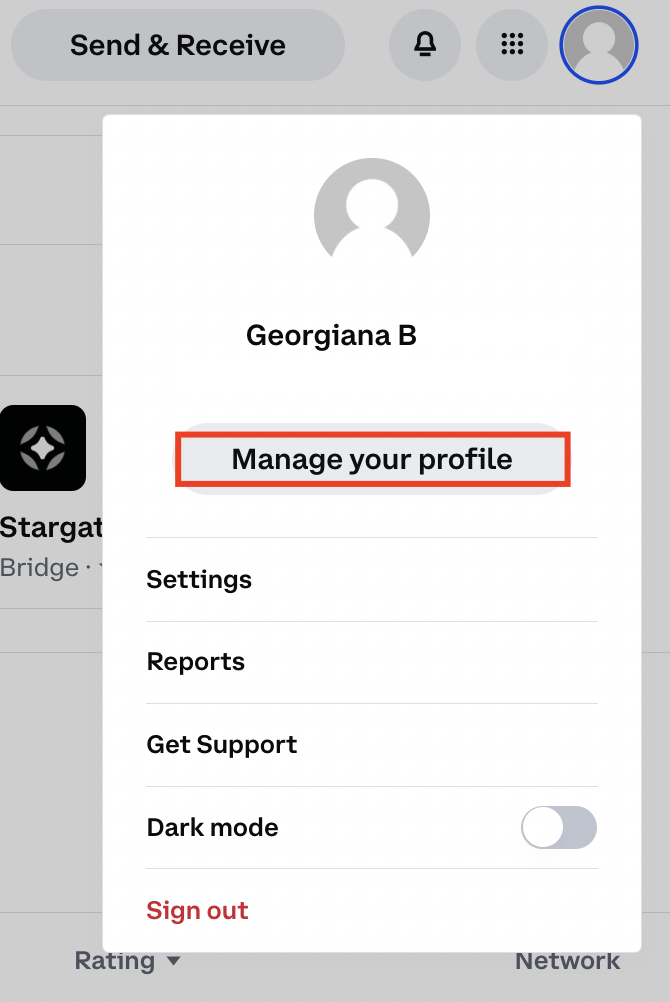 Manage Your Profile - Coinbase