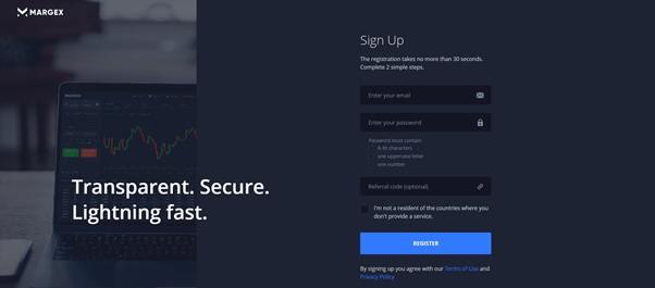 Registration Process on Margex Cryptocurrency Derivatives Trading Platform 