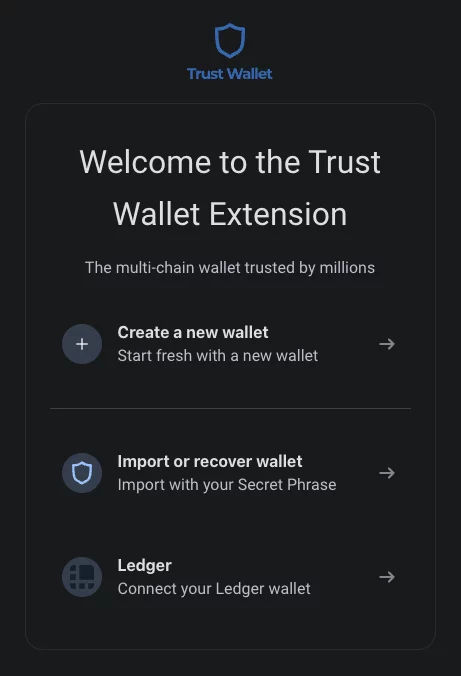 Step 2. Create Your Wallet or Import an Existing One 