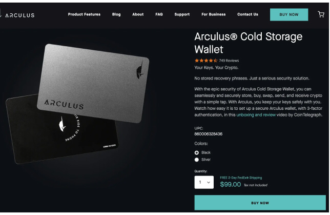 Step 1: Visit the Arculus website and order your very first Arculus Key Card. Be sure to choose your favorite color.