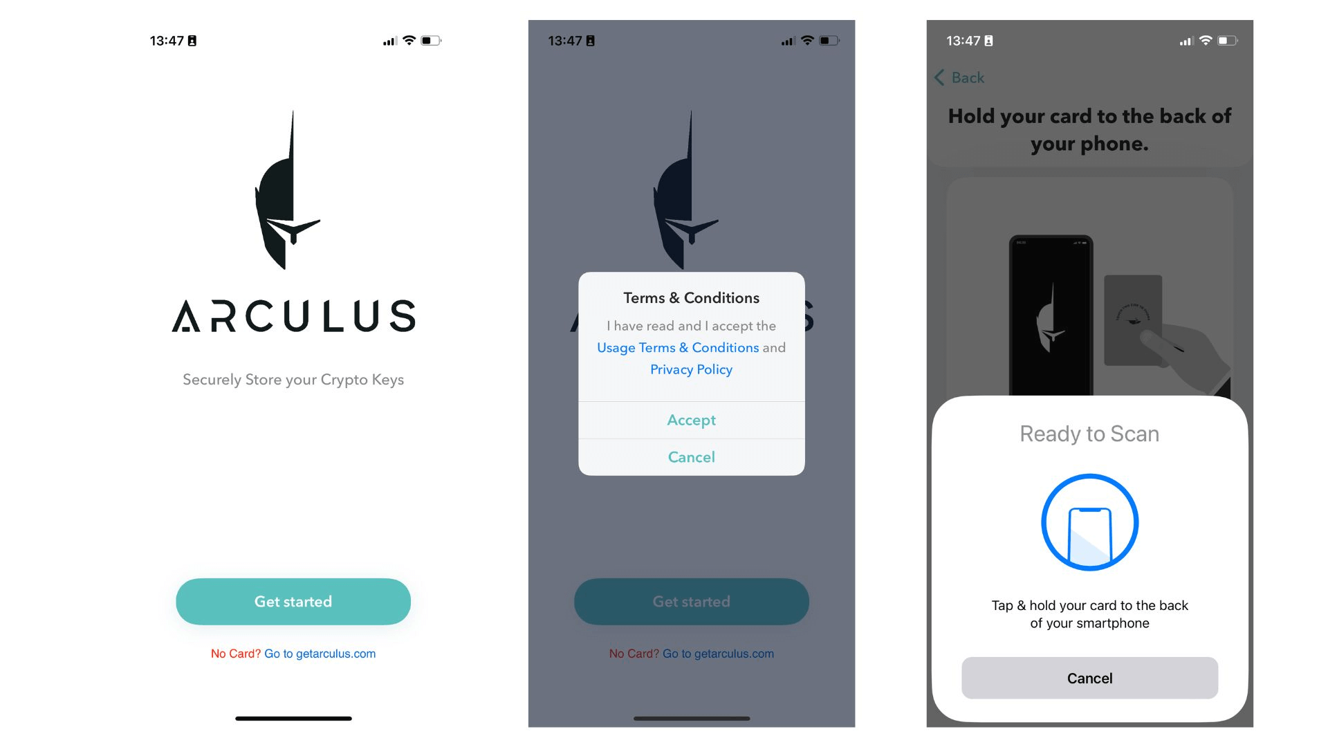 Step 3: Proceed to create a new wallet and follow the instructions from the app. Be sure to read the Terms and Conditions and the Privacy Policy.