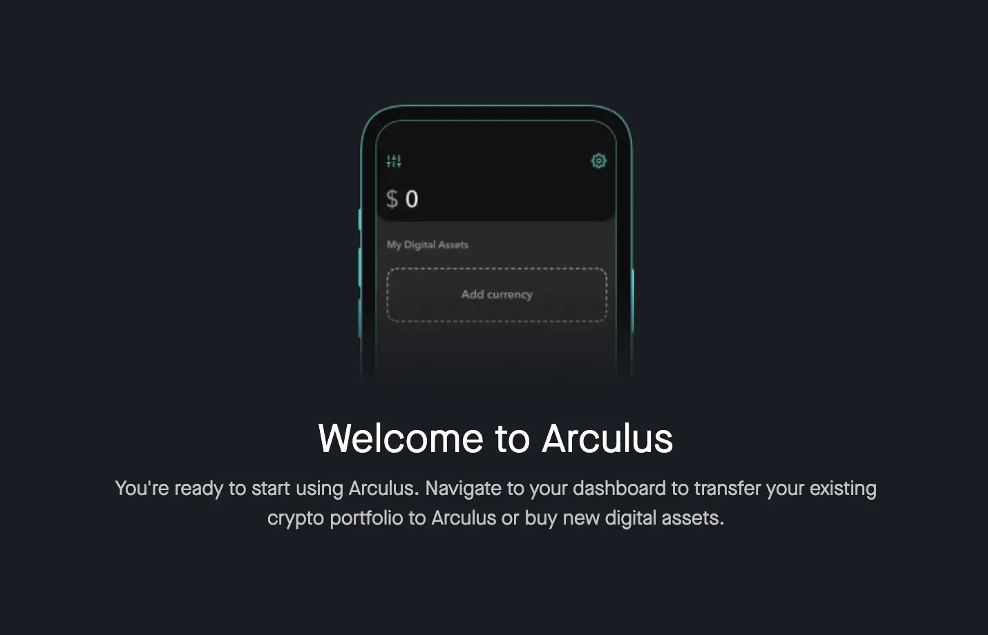 Step 6: Start your crypto activity on the Arculus Wallet App
