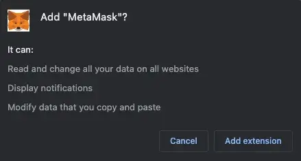 Add Metamask Extension