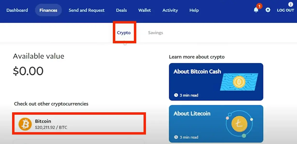 Paypal balance hot sale to bitcoin