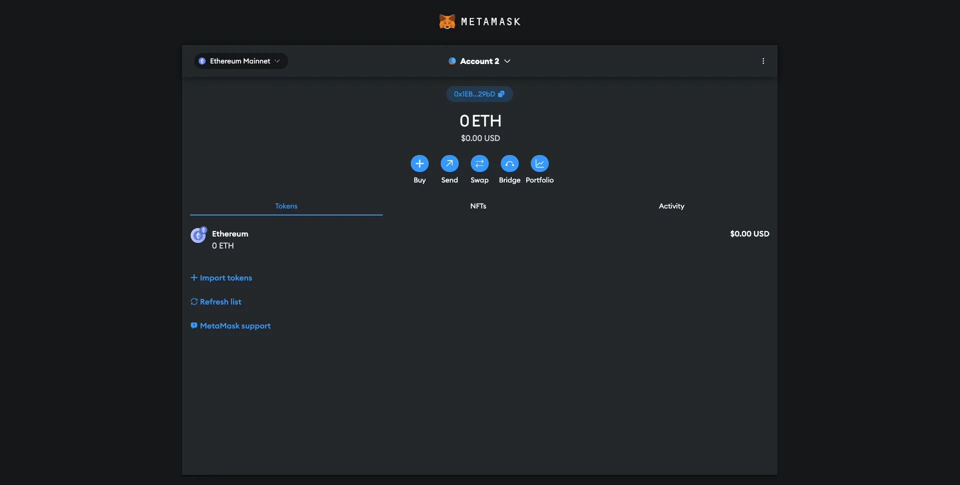 Trust Wallet Imported to MetaMask