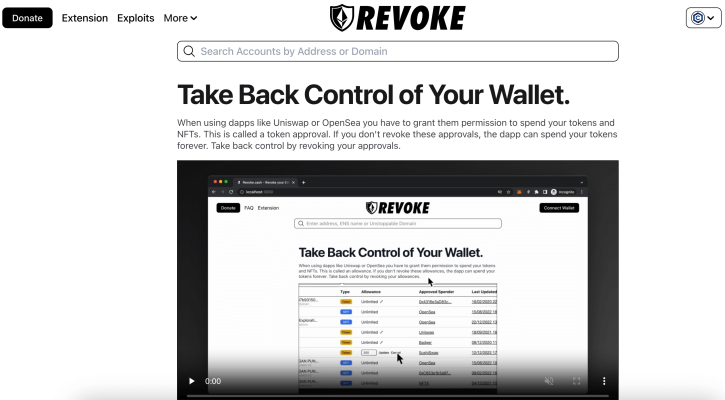 revoke permissions with revoke.cash