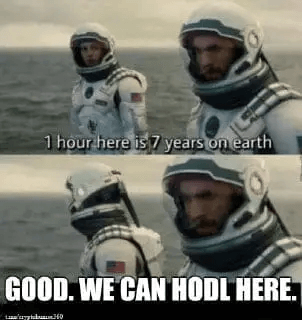 Sometimes it's better to hodl in Space