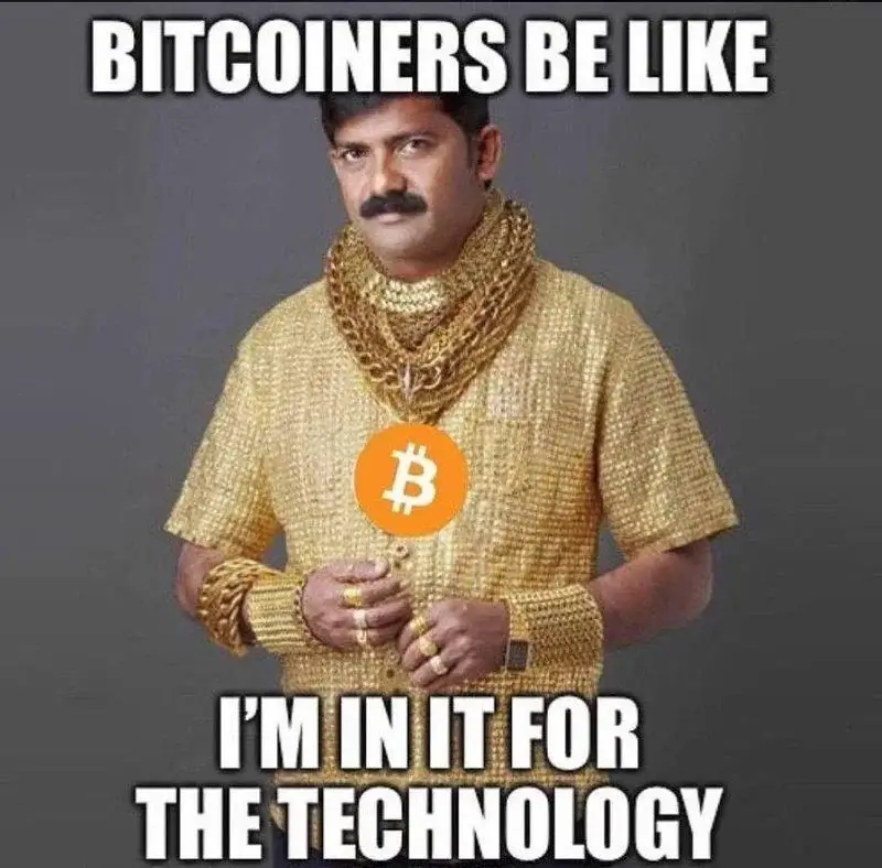 "Blockchain technology is the future of technology, that's why I care brooo"