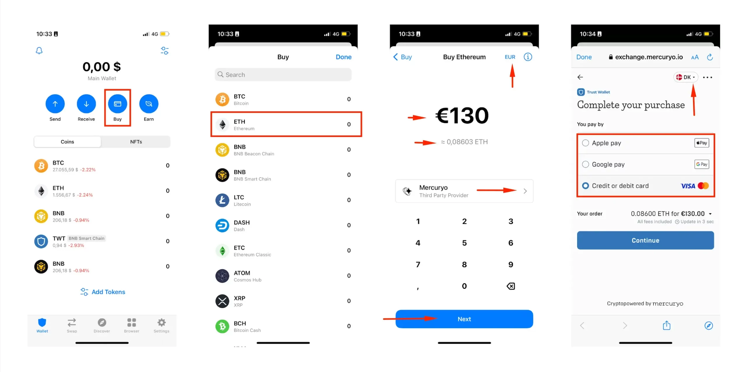 4. How to Fund Your Trust Wallet Using Your Bank Card in the Mobile Application