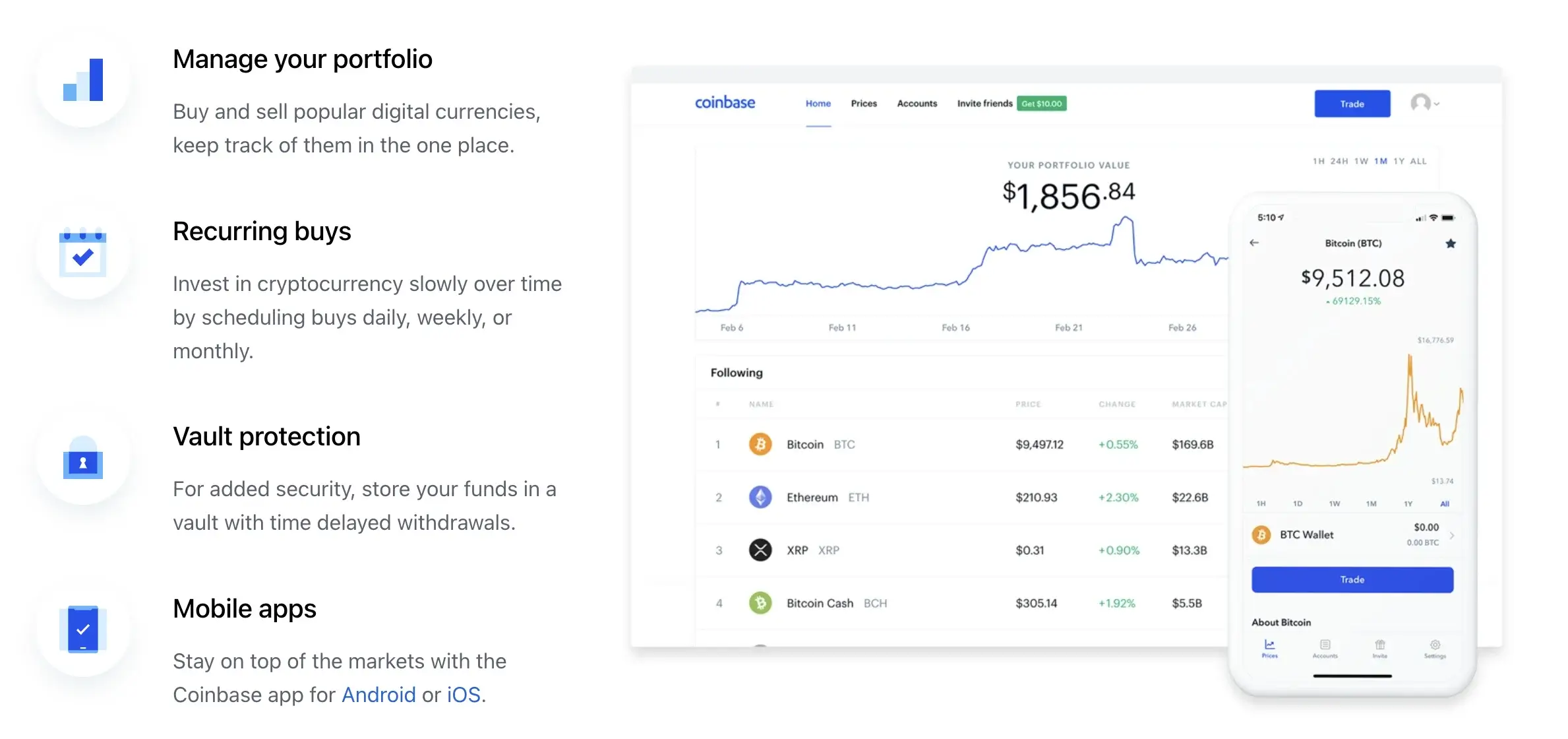 Coinbase Exchange Offerings