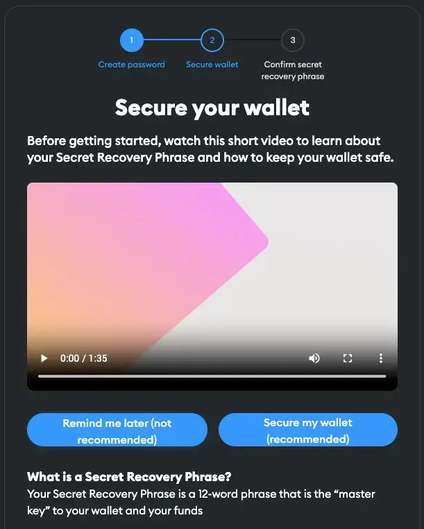 Secure MetaMask Wallet