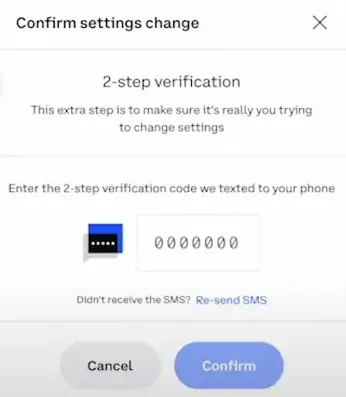 Step 3. Enter the 2-Step Verification Code Sent to Your Phone