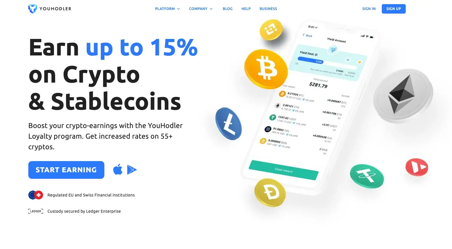 YouHodler - A Great Crypto Saving Account